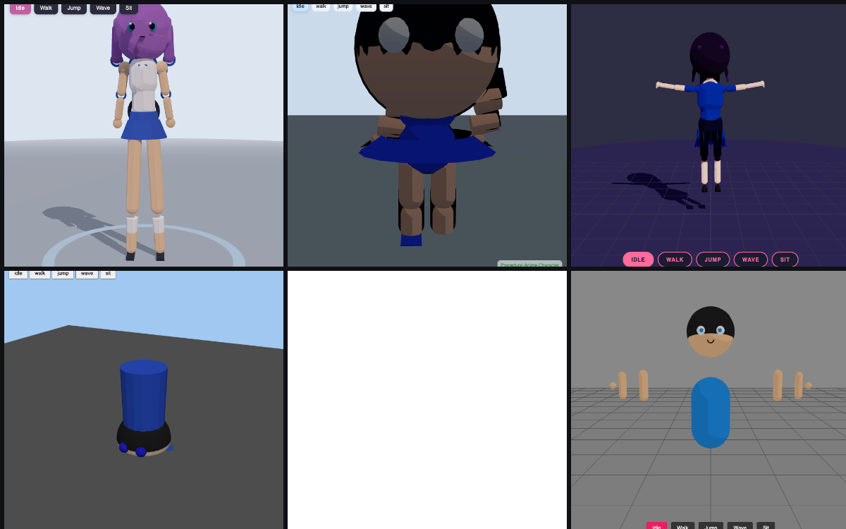 LLM Three.js character benchmark